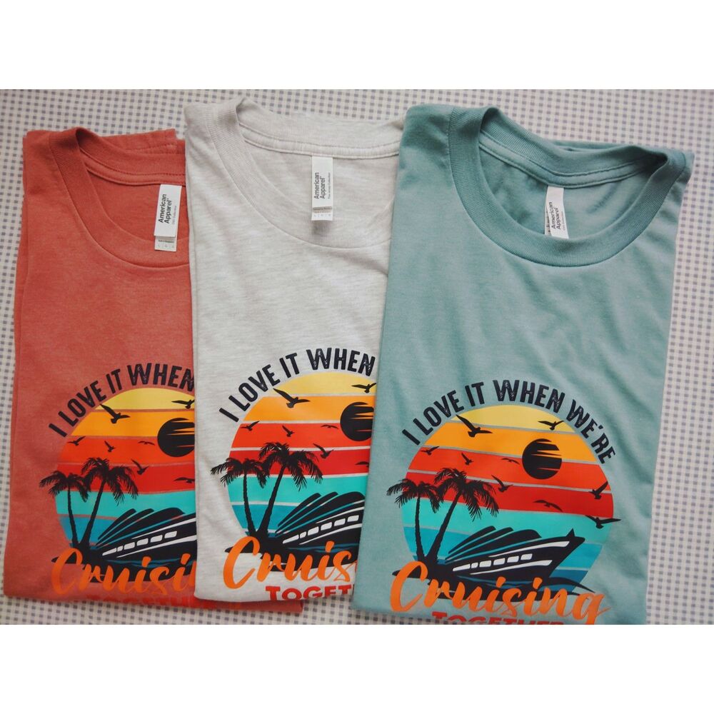 I love It When We're Cruising Together Lightweight Crewneck Tee Lot of 3 L
